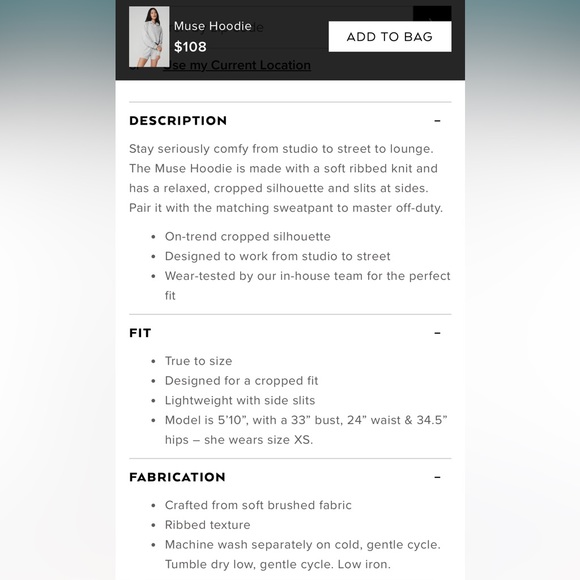 ALO Muse Hoodie | Ribbed, cropped sweatshirt - Picture 4 of 4